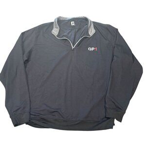 FJ FootJoy GP1 Quarter Zip Pullover Men's XL‎ Black Golf Sportswear |K1